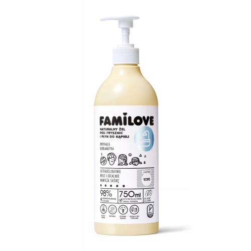 Miniaturka artykułu - YOPE Familove Płyn do kąpieli i żel pod prysznic Kwitnąca Bergamotka, 750ml