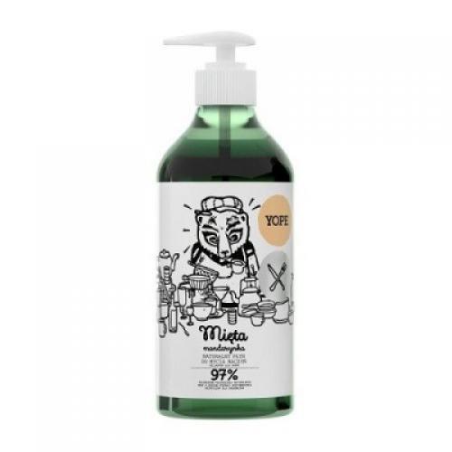 Miniaturka artykułu - YOPE Płyn do mycia naczyń Mięta mandarynka, 750ml USZKODZONE/ USZKODZONA POMPKA