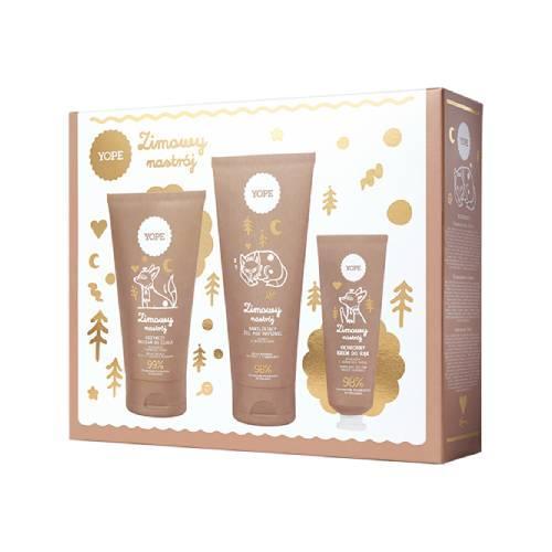 Miniaturka artykułu - Yope Zimowy nastr&oacute;j Zestaw Balsam do ciała, 150 ml + Żel pod prysznic, 150 ml + Krem do rąk, 50 ml USZKODZONY KARTON
