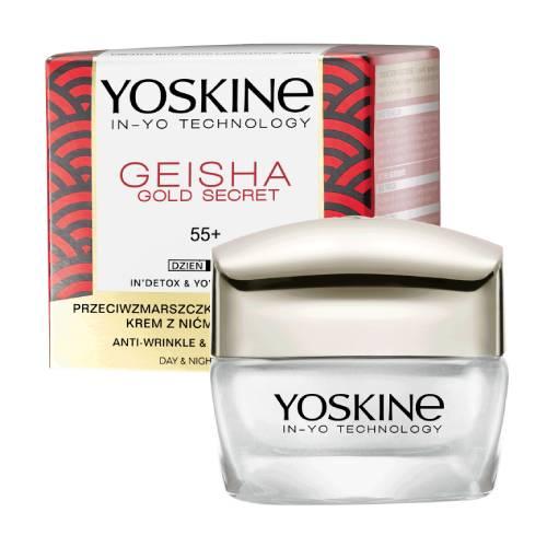 Miniaturka artykułu - Yoskine Geisha Gold Secret Przeciwzmarszczkowa Regeneracja krem z nićmi jedwabiu 55+, 50 ml