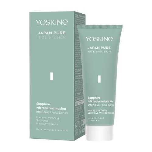 Miniaturka artykułu - Yoskine Japan Pure Rice Infusion Intensywny mikropeeling szafirowy, 75 ml