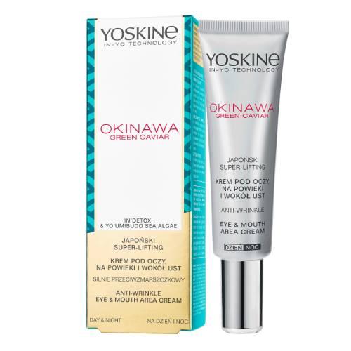 Miniaturka artykułu - Yoskine Okinawa Green Caviar krem pod oczy, na powieki i wokół ust, 15 ml