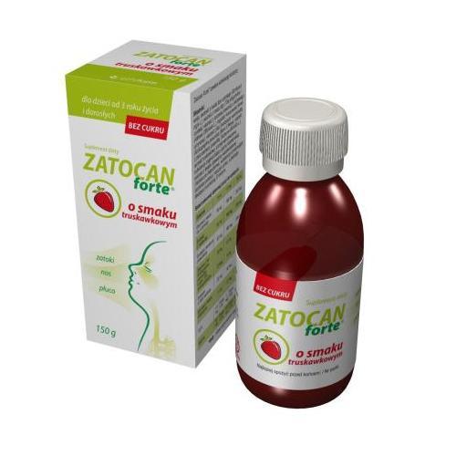 Miniaturka artykułu - Zatocan Forte o smaku truskawkowym, 150g KR&Oacute;TKA DATA 30.09.2026