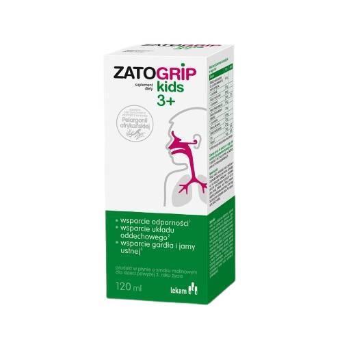 Miniaturka artykułu - ZATOGRIP Kids 3+, 120ml USZKODZONE / BRAK OPAKOWANIA
