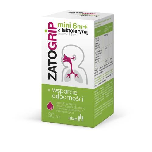 Miniaturka artykułu - Zatogrip Mini 6m+ z Laktoferyną, 30 ml