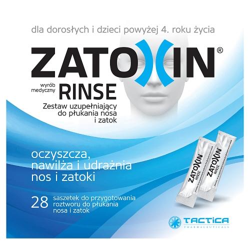 Miniaturka artykułu - Zatoxin Rinse Do płukania nosa i zatok, 28 sasz.