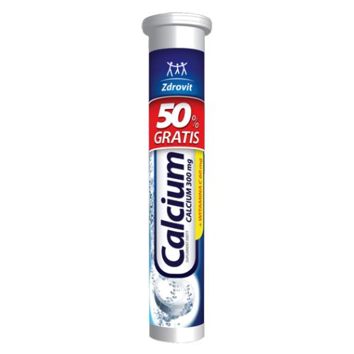 Miniaturka artykułu - ZDROVIT CALCIUM 300 Mg + VITAMIN C (mandarynka) - 20 tabletek 
