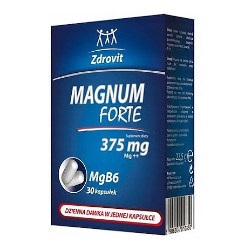 Miniaturka artykułu - Zdrovit Magnum Forte 0,375g - 30 kapsułek