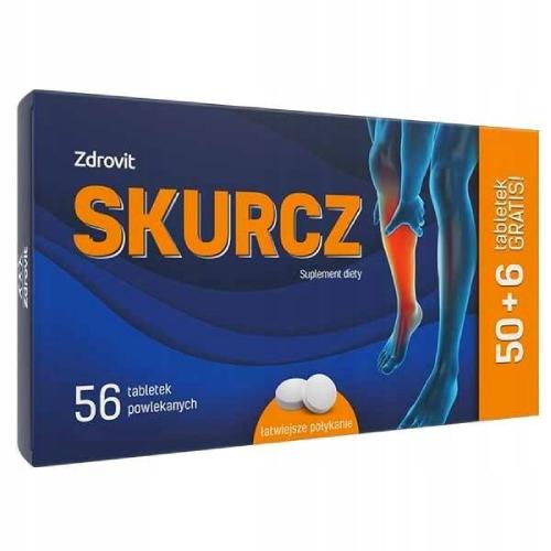 Miniaturka artykułu - Zdrovit Skurcz, 56 tabletek