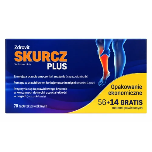 Miniaturka artykułu - Zdrovit Skurcz Plus, 70 tabl. powl.