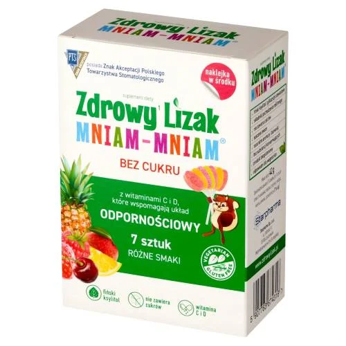 Miniaturka artykułu - Zdrowy Lizak MNIAM-MNIAM Odpornościowy, 7szt