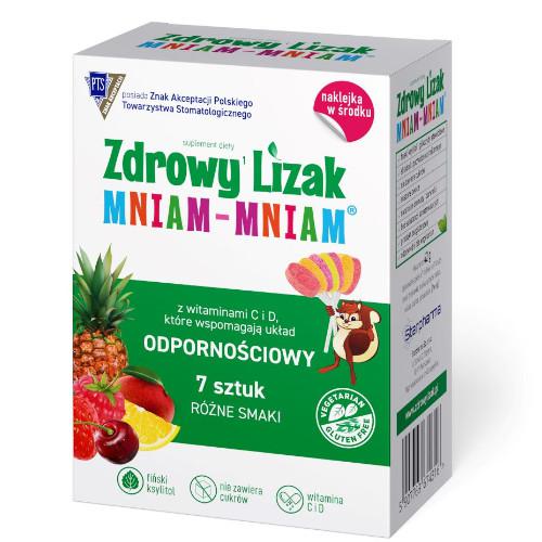 Miniaturka artykułu - Zdrowy Lizak MNIAM-MNIAM Odpornościowy, 7szt