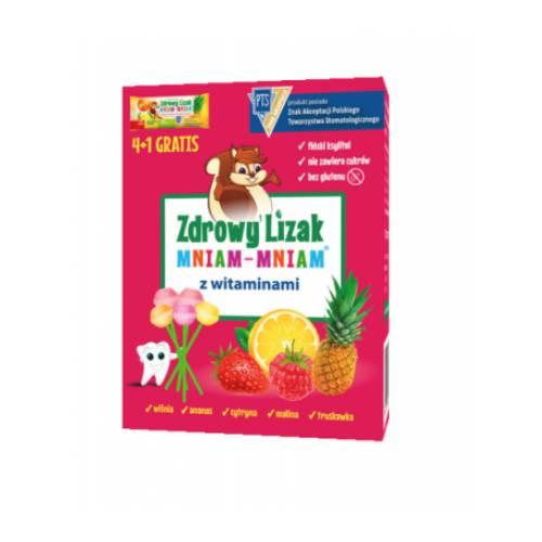 Miniaturka artykułu - Zdrowy Lizak Mniam-Mniam z witaminami - 5szt