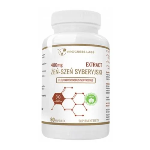Miniaturka artykułu - Progress Labs Żeń-szeń syberyjski ekstrakt 400 mg, 90 kaps.