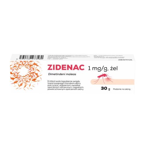 Miniaturka artykułu - Zentiva Zidenac 1 mg żel przeciwalergiczny po ugryzieniu owad&oacute;w, 30 g