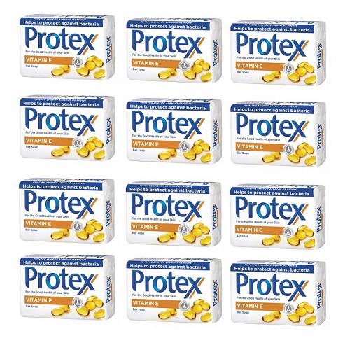 Miniaturka artykułu - Zestaw  12x PROTEX Mydło w kostce Vitamina E, 90g