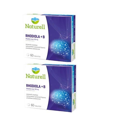 Miniaturka artykułu - Zestaw 2 x  NATURELL Rhodiola + B, 60 tabletek