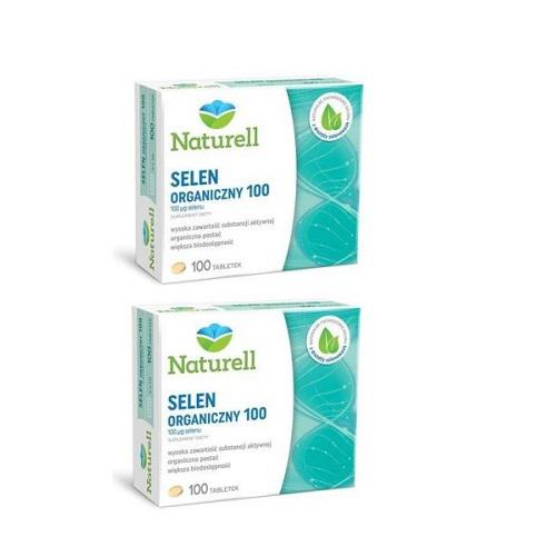 Miniaturka artykułu - Zestaw 2 x NATURELL Selen Organiczny,  100 tabletek