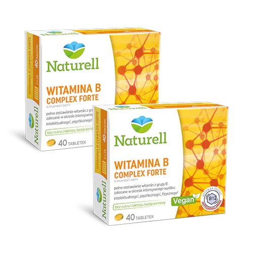 Miniaturka artykułu - Zestaw 2 x Naturell Witamina B Complex Forte,  40 tabletek