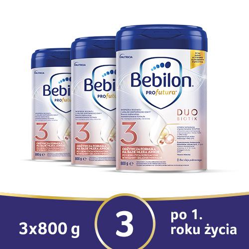 Miniaturka artykułu - Zestaw 3 x Bebilon Profutura Duobiotik 3 Mleko modyfikowane po 1. roku, 800g