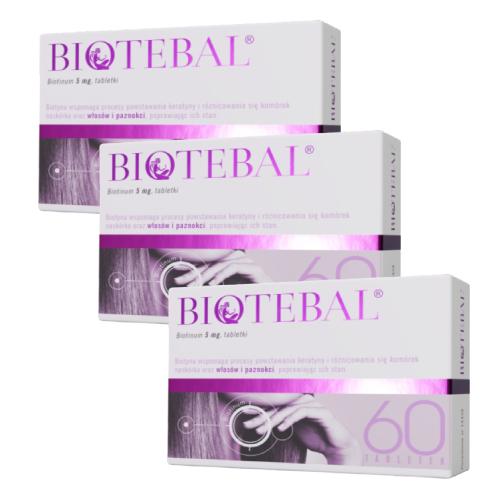 Miniaturka artykułu - Zestaw 3 x Biotebal 5 mg, 60 tabletek