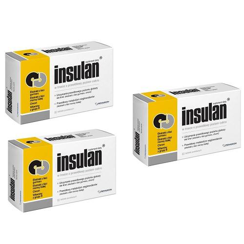 Miniaturka artykułu - Zestaw 3x INSULAN, 60 tabletek