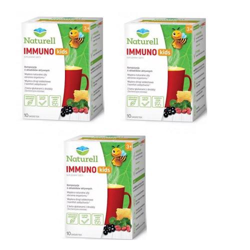 Miniaturka artykułu - Zestaw 3x Naturell Immuno Kids, 10 saszetek