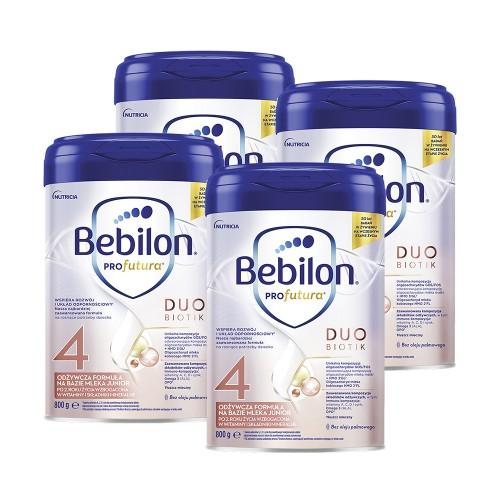 Miniaturka artykułu - Zestaw 4 x Bebilon Profutura Duobiotik 4 Odżywcza formuła na bazie mleka dla dzieci po 2. roku życia, 800 g
