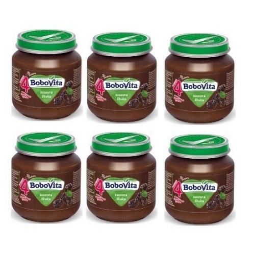 Miniaturka artykułu - ZESTAW 6 x BoboVita Przecier suszona śliwka, 125g