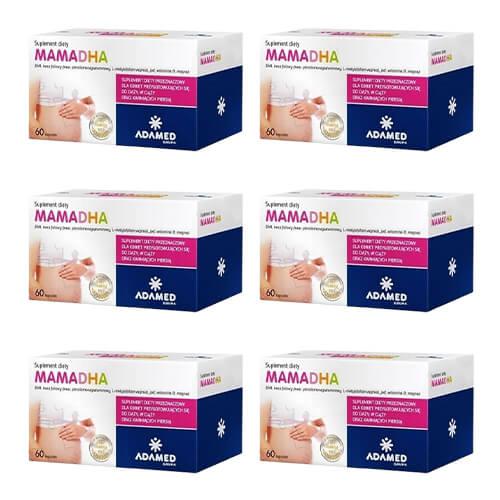 Miniaturka artykułu - Zestaw 6 x MamaDHA 500mg, 60 kapsułek