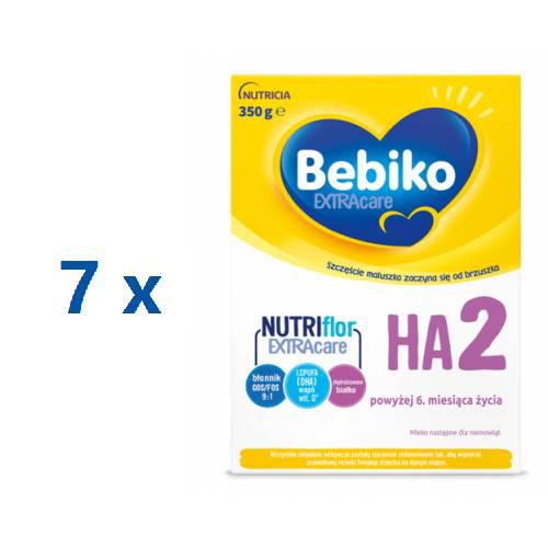Miniaturka artykułu - Zestaw 7x Bebiko Extra Care HA 2 Specjalistyczne hipoalergiczne mleko następne powyżej 6. miesiąca życia, 350g