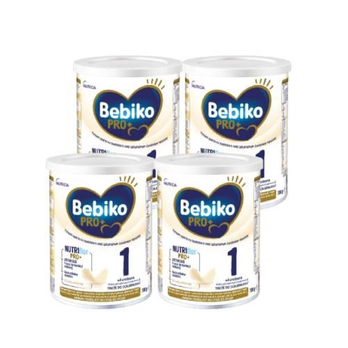 Miniaturka artykułu - Zestaw Bebiko Pro+ 1 Mleko początkowe od urodzenia, 4x 700g