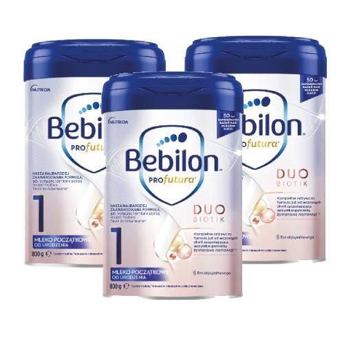 Miniaturka artykułu - Zestaw Bebilon Profutura DUOBiotik 1 mleko początkowe dla niemowląt od urodzenia, 3 x 800g