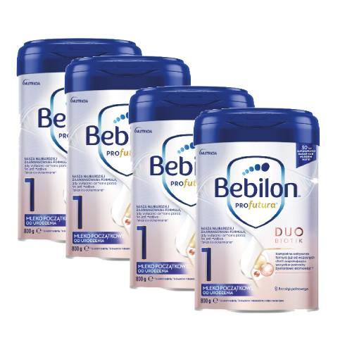 Miniaturka artykułu - Zestaw Bebilon Profutura DUOBiotik 1 mleko początkowe dla niemowląt od urodzenia, 4 x 800g