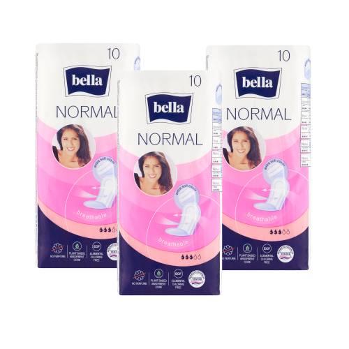 Miniaturka artykułu - Zestaw Bella Normal Podpaski higieniczne, 3 x 10 szt.