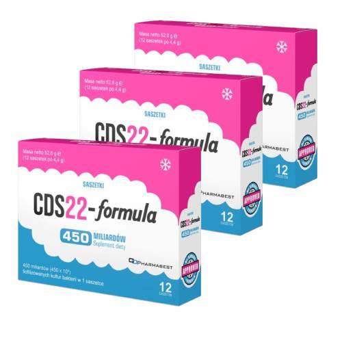 Miniaturka artykułu - Zestaw CDS22-formula 450 mld proszek do sporządzenia zawiesiny, 3x 12 sasz. (dawniej Vivomixx)