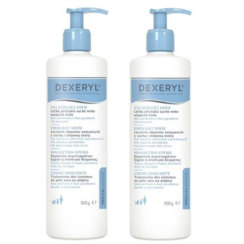 Miniaturka artykułu - Zestaw DEXERYL Emolient Krem do sk&oacute;ry suchej i atopowej, 2 x 500 g