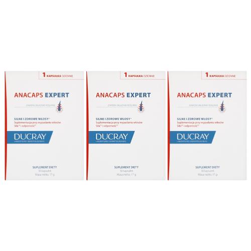 Miniaturka artykułu - Zestaw Ducray Anacaps Expert, 3 x 30 kaps.