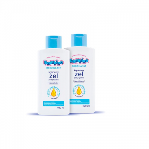 Miniaturka artykułu - Zestaw Duopak 2x Bambino Rodzina Kremowy żel pod prysznic, 400 ml