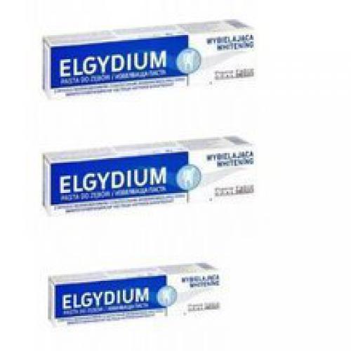 Miniaturka artykułu - Zestaw ELGYDIUM Pasta do zęb&oacute;w wybielająca -2 x 75 ml + 50ml