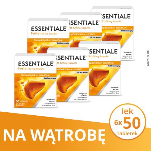 Miniaturka artykułu - Zestaw ESSENTIALE FORTE 300 mg, 6x 50 kapsułek 