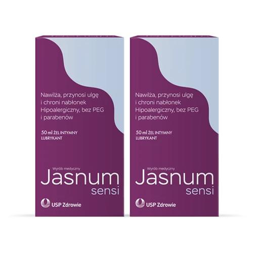 Miniaturka artykułu - Zestaw Jasnum Sensi żel dający dodatkowe nawilżenie okolic intymnych, 2x 50ml