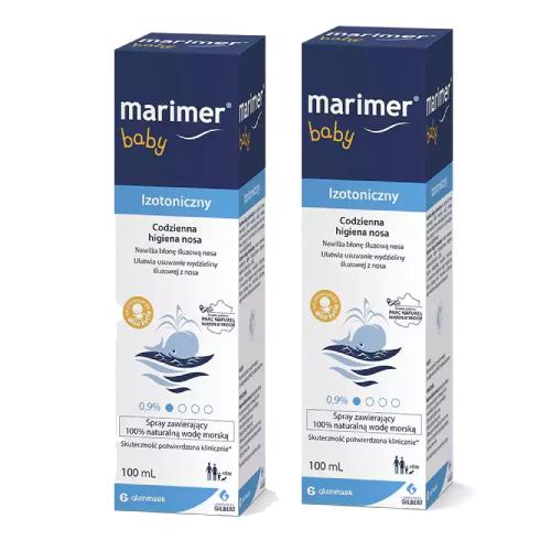 Miniaturka artykułu - Zestaw Marimer Baby Spray do nosa, 2 x 100 ml