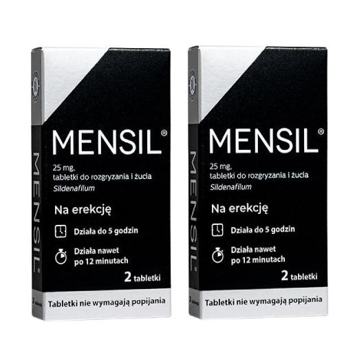 Miniaturka artykułu - Zestaw Mensil 0,025g - 2 x 2 tabletki do rozgryzania i żucia