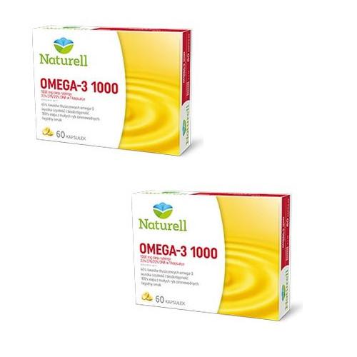 Miniaturka artykułu - Zestaw Naturell Omega-3 1000, 2 x 60 kapsułek 