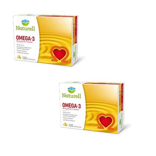 Miniaturka artykułu - Zestaw Naturell Omega-3, 2 x 120 kapsułek 