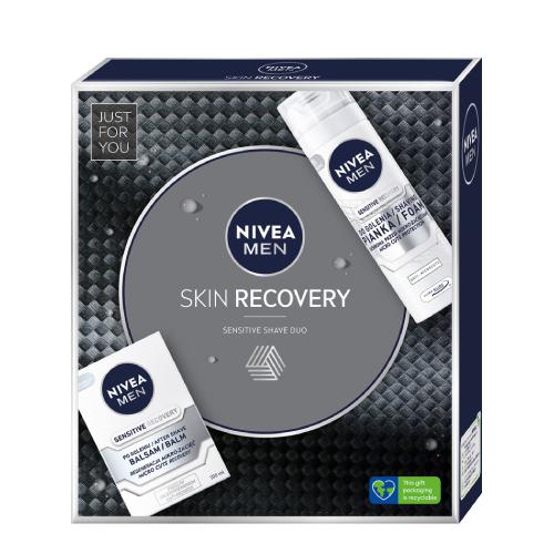 Miniaturka artykułu - NIVEA MEN Zestaw Skin Recovery Balsam po goleniu, 100ml + Pianka do golenia, 200ml