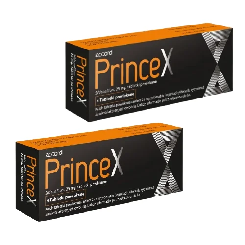Miniaturka artykułu - Zestaw Princex 25 mg, 2 x 4 tabletki powlekane
