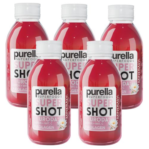 Miniaturka artykułu - Zestaw PURELLA SuperShot Uroda Lotos + Witamina C + Kolagen, 5 x 100 ml