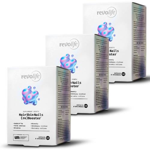 Miniaturka artykułu - Zestaw Revolife HairSkinNails (re)Booster, 3x 60 kapsułek